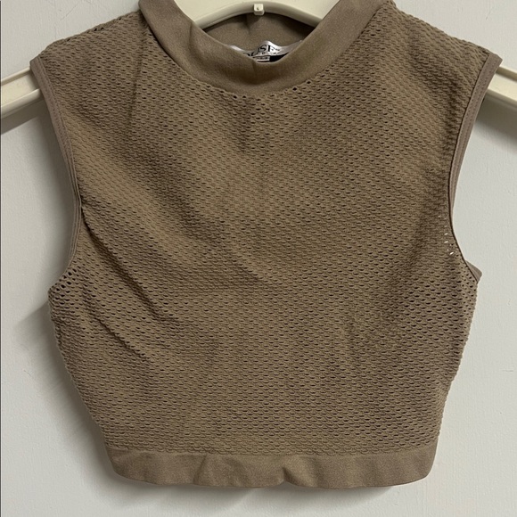 House of CB Beige Mesh Crop Top - Picture 3 of 7